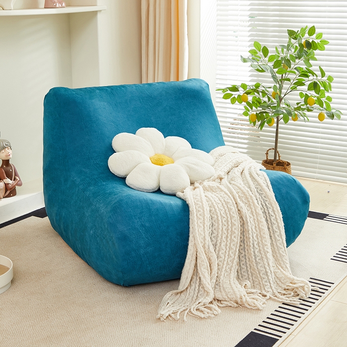 91家纺网 家纺一手货源 找家纺 2024新款防水皮革懒人沙发套 衫绿