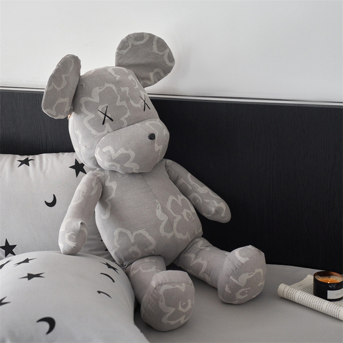 91家纺网 家纺一手货源 找家纺 安莱生活 2024秋冬新款小熊玩偶 小熊-浅灰