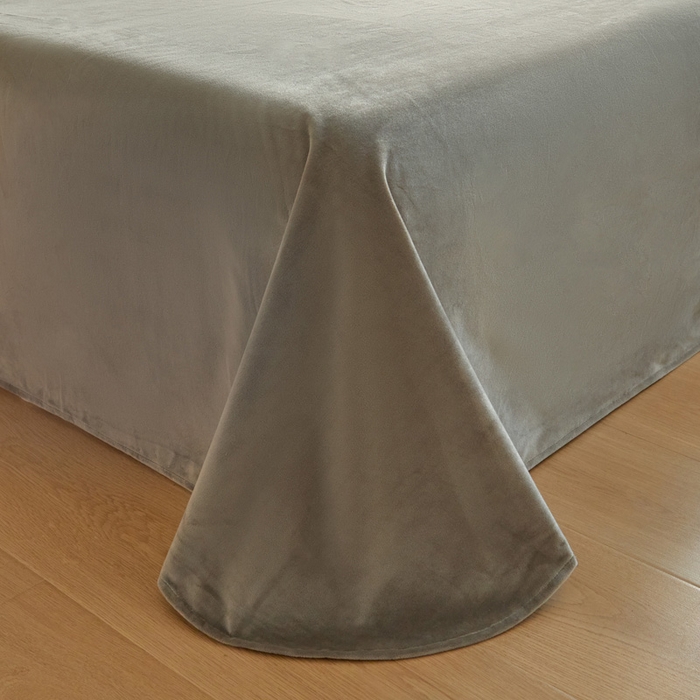 91家纺网 家纺一手货源 找家纺 万盛家纺 2025新款德芙绒牛奶绒法莱绒水晶绒双拼四件套 砖红-咖灰