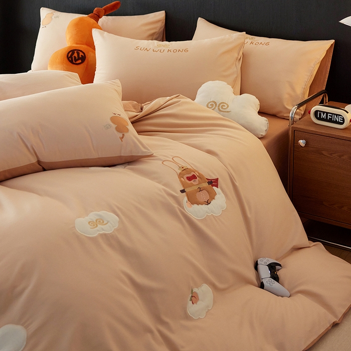 91家纺网 家纺一手货源 找家纺 （总）安莱生活 2024新款全棉100s磨毛贴布绣-熏悟空系列