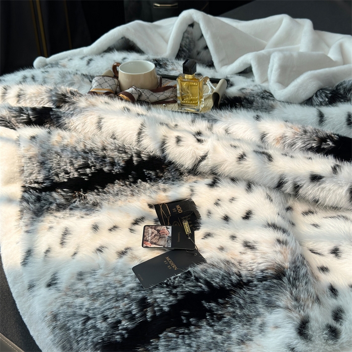91家纺网 家纺一手货源 找家纺 凯轩毛毛毯毯子网销专供 2024新款仿皮草轻毛毛毯毯子-魅影系列 绮梦