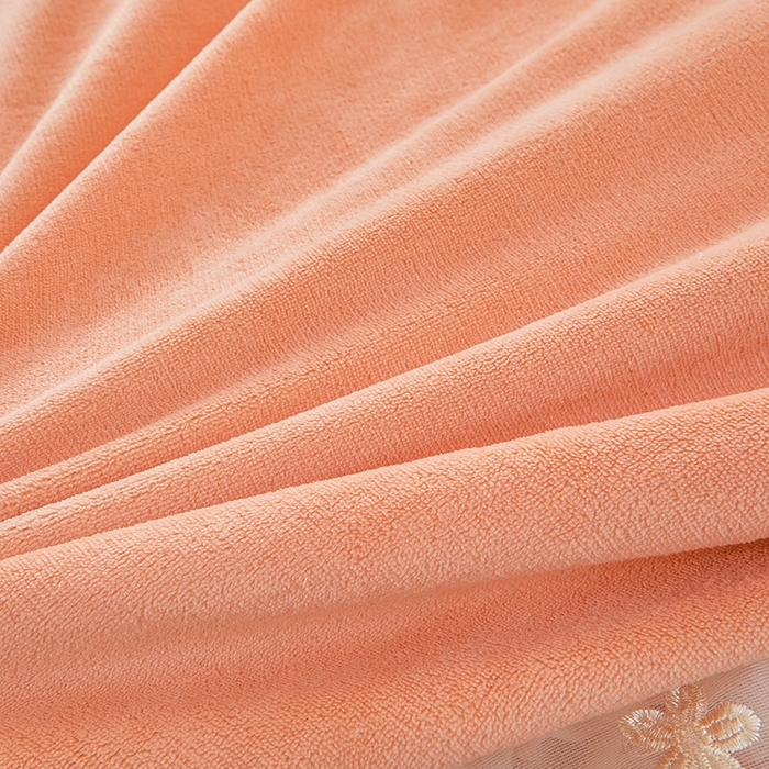 91家纺网 家纺一手货源 找家纺 2024新款加厚牛奶绒蕾丝刺绣床裙四件套-莫奈花园系列 莫奈花园-梦幻玉