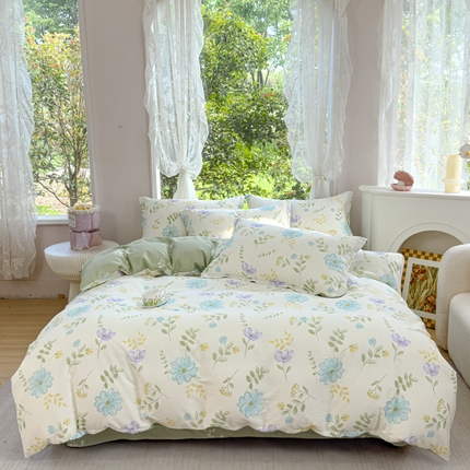 91家纺网 家纺一手货源 找家纺 （总）恩泽 2024新款ins风全棉四件套