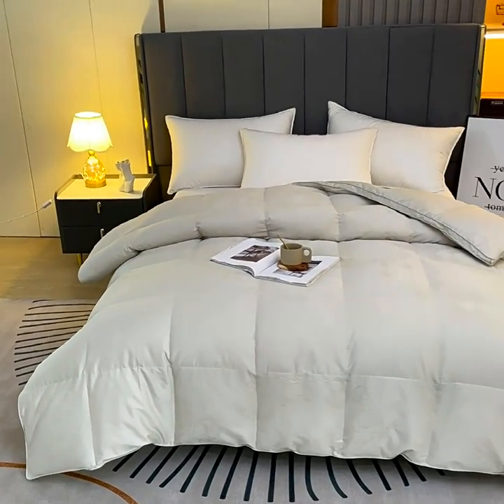 91家纺网 家纺一手货源 找家纺 （总）全棉双层大提花羽绒被壳自充绒内胆套半成品提花被套专用被罩自制