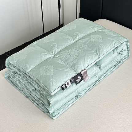 91家纺网 家纺一手货源 找家纺 （总）全棉双层大提花羽绒被壳自充绒内胆套半成品提花被套专用被罩自制