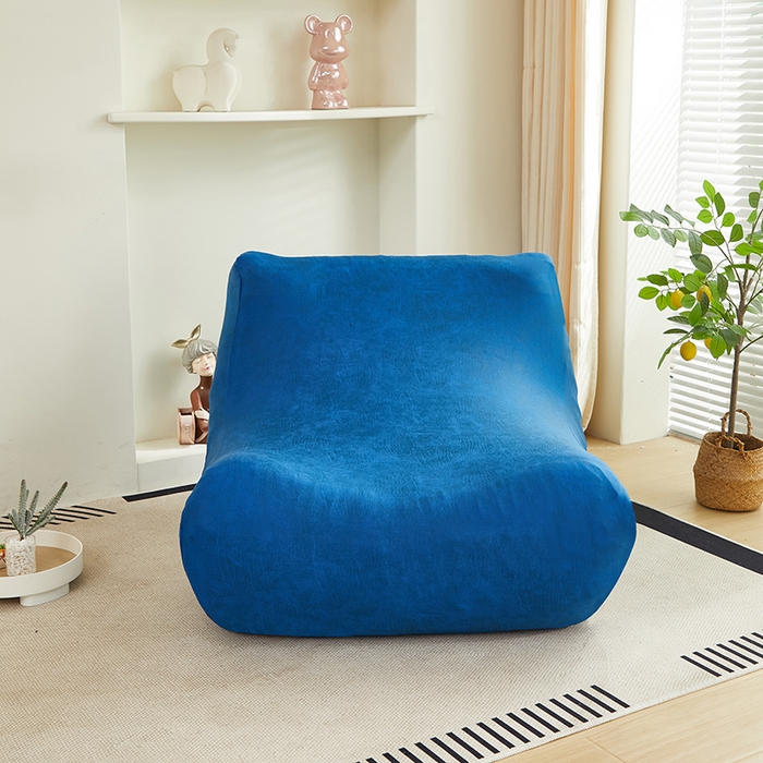 91家纺网 家纺一手货源 找家纺 2024新款防水皮革懒人沙发套 海蓝