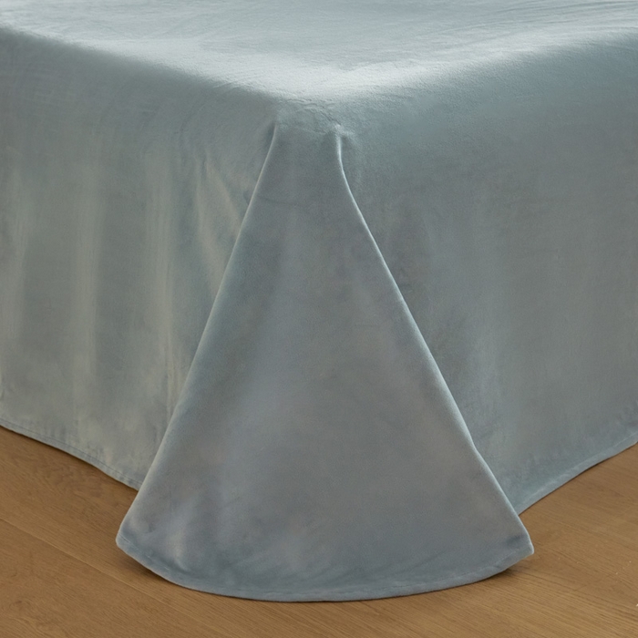 91家纺网 家纺一手货源 找家纺 万盛家纺 2025新款德芙绒牛奶绒法莱绒水晶绒双拼四件套 藕灰-云水蓝