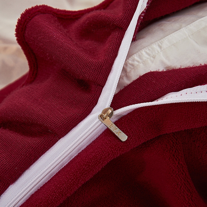 91家纺网 家纺一手货源 找家纺 2024新款加厚牛奶绒蕾丝刺绣床裙四件套-莫奈花园系列 莫奈花园-酒红