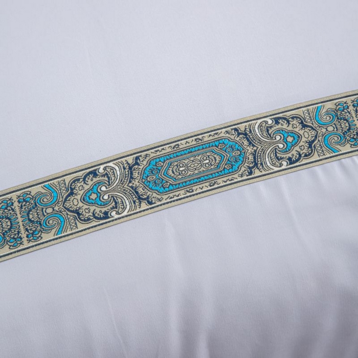 91家纺网 家纺一手货源 找家纺 三俏家纺 2024新款星级酒店140克斜纹加厚四件套 国朝兰-140克斜纹加厚