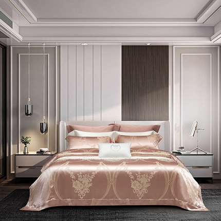 91家纺网 家纺一手货源 找家纺 （总）赫本真丝馆（珍丝纺） 2025新款真丝天丝交织双丝四件套