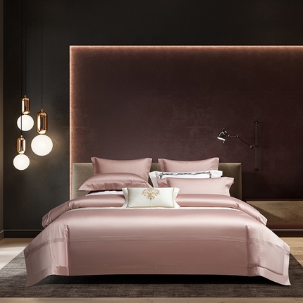 91家纺网 家纺一手货源 找家纺 （总）赫本真丝馆（珍丝纺） 2025新款200支匹马棉纯色四件套-幻影