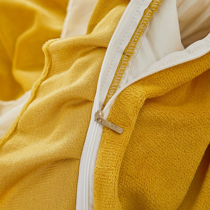 91家纺网 家纺一手货源 找家纺 2024新款加厚牛奶绒蕾丝刺绣床裙四件套-莫奈花园系列 莫奈花园-嫩黄