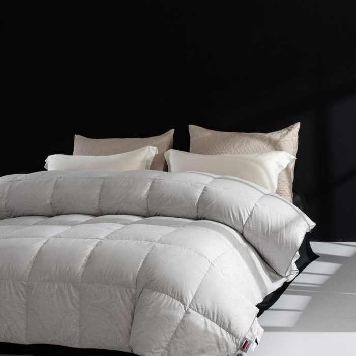 91家纺网 家纺一手货源 找家纺 （总）180支高密大提花防钻绒全棉羽绒被壳 纯棉自充绒半成品被套批发