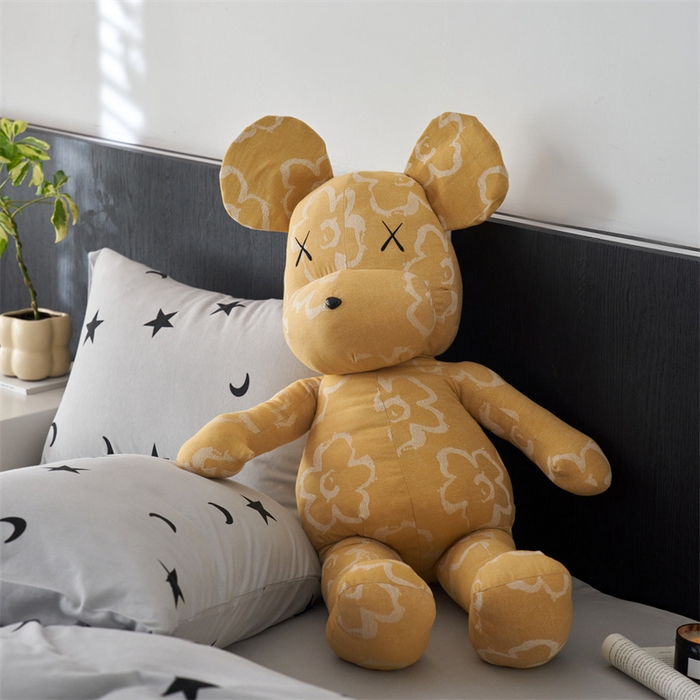 91家纺网 家纺一手货源 找家纺 安莱生活 2024秋冬新款小熊玩偶 小熊-黄