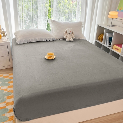 91家纺网 家纺一手货源 找家纺 （总）青螺家纺 2024新款加厚200克高克重保暖爆款纯色床单床笠单品直播礼品