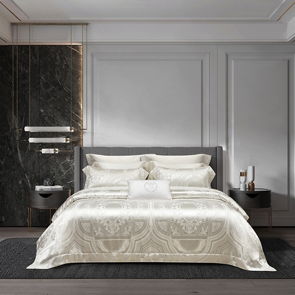 91家纺网 家纺一手货源 找家纺 （总）赫本真丝馆（珍丝纺） 2025新款真丝天丝交织双丝四件套