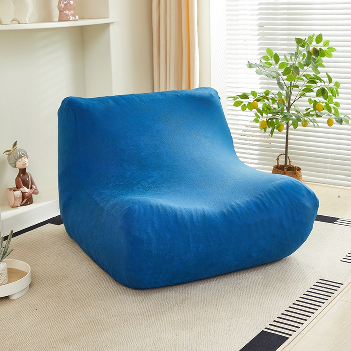 91家纺网 家纺一手货源 找家纺 2024新款防水皮革懒人沙发套 海蓝