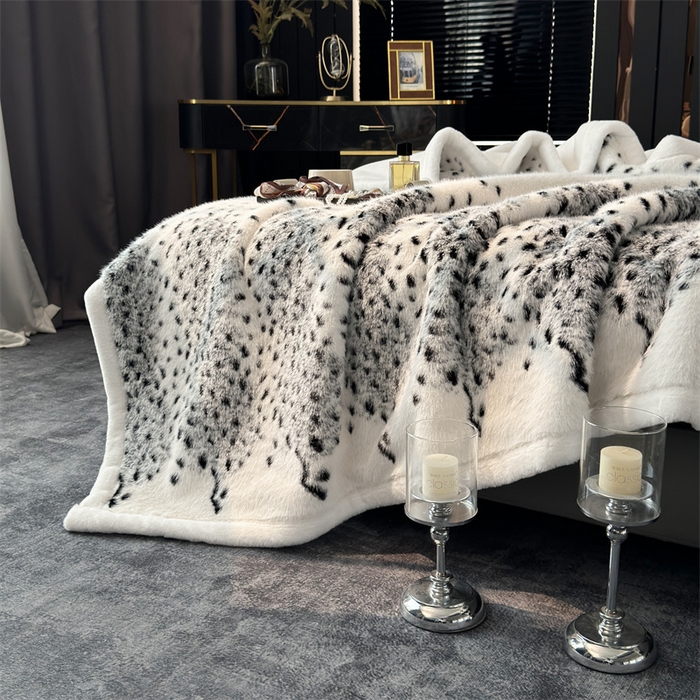 91家纺网 家纺一手货源 找家纺 凯轩毛毛毯毯子网销专供 2024新款仿皮草轻毛毛毯毯子-魅影系列 魅力