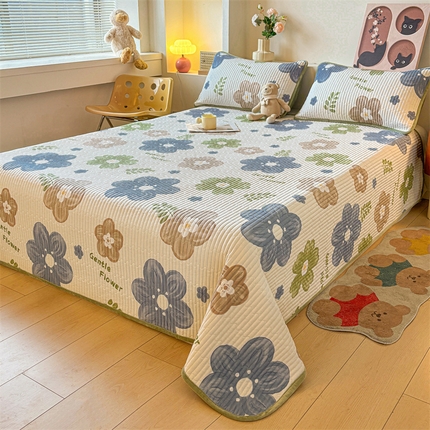 2024新款全棉卡通印花宝宝绒双拼床盖床垫精彩生活