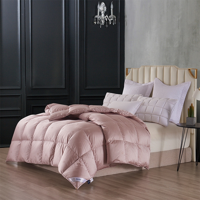 91家纺网 家纺一手货源 找家纺 （总）新款真丝提花单层羽绒被被壳 自充绒鹅绒被半成品内胆面料批发