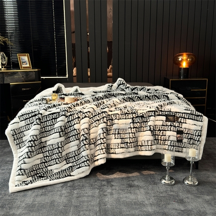 91家纺网 家纺一手货源 找家纺 （总）凯轩毛毛毯毯子网销专供 2024新款仿皮草轻毛毛毯毯子-魅影系列