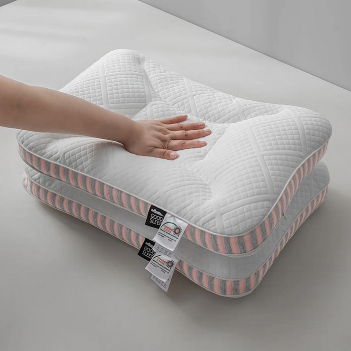 91家纺网 家纺一手货源 找家纺 金牛枕芯 2024新款spa深睡记忆枕枕头枕芯分区护颈枕42*68cm 轻盈粉