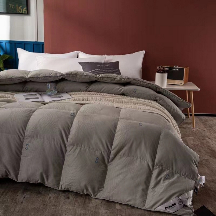 91家纺网 家纺一手货源 找家纺 （总）80支全棉羽绒被剪花被壳自充绒半成品双层大提花防钻绒被芯内胆被