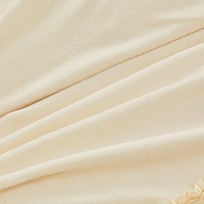 91家纺网 家纺一手货源 找家纺 2024新款加厚牛奶绒蕾丝刺绣床裙四件套-莫奈花园系列 莫奈花园-奶昔