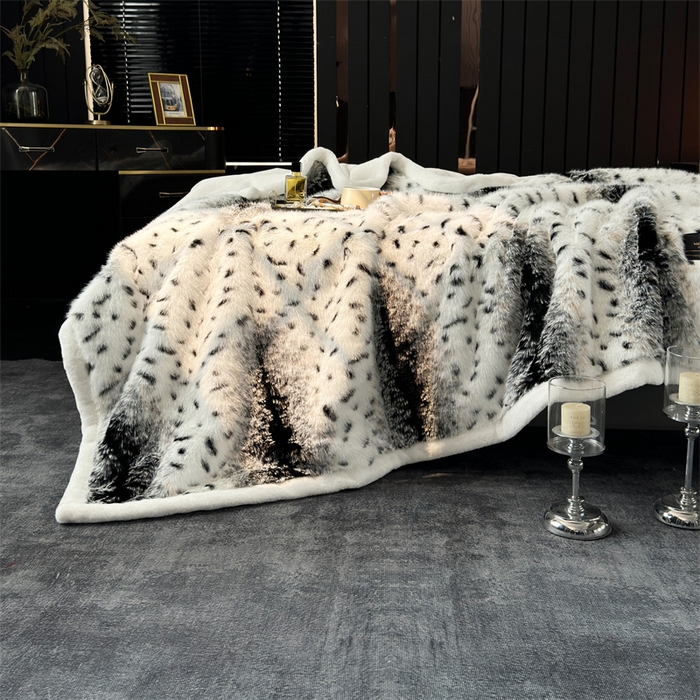 91家纺网 家纺一手货源 找家纺 凯轩毛毛毯毯子网销专供 2024新款仿皮草轻毛毛毯毯子-魅影系列 绮梦