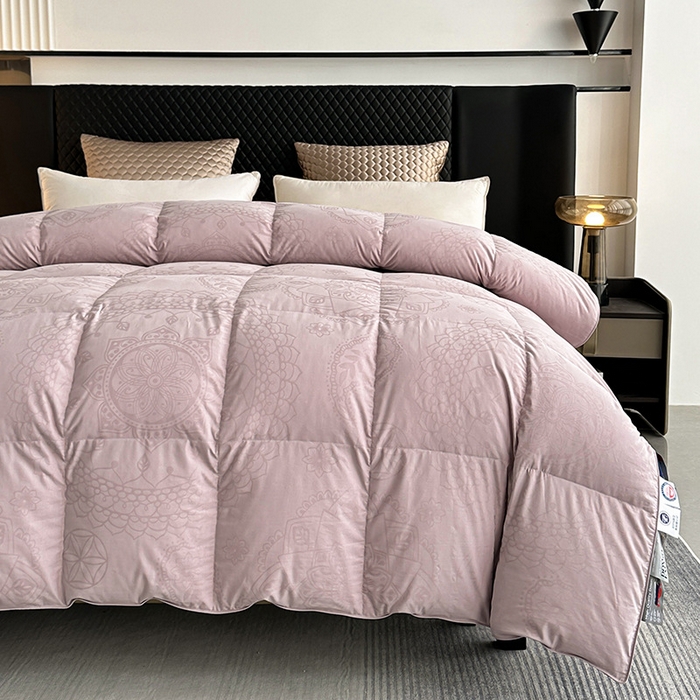 91家纺网 家纺一手货源 找家纺 （总）羽绒被壳自充绒内胆套半成品鹅绒提花被套专用被罩自制面料单层被