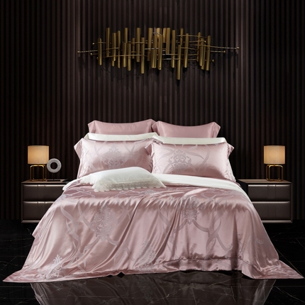 91家纺网 家纺一手货源 找家纺 （总）赫本真丝馆（珍丝纺） 2025新款真丝天丝交织双丝四件套