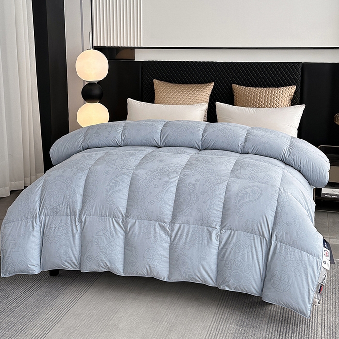 91家纺网 家纺一手货源 找家纺 （总）羽绒被壳自充绒内胆套半成品鹅绒提花被套专用被罩自制面料单层被