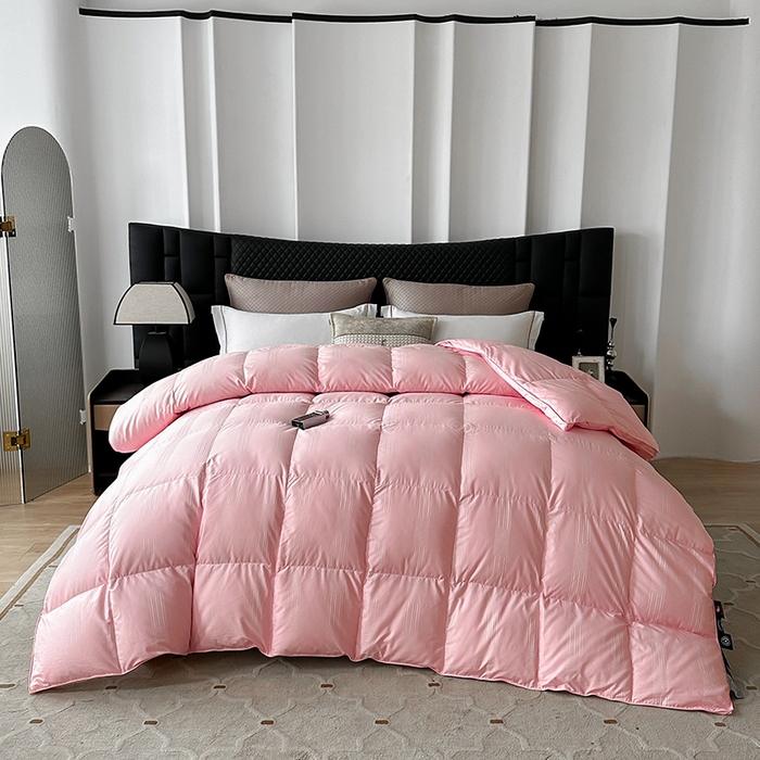 91家纺网 家纺一手货源 找家纺 （总）新款全棉提花被套壳自充绒防钻绒全棉羽绒被壳半成品被壳厂家直销