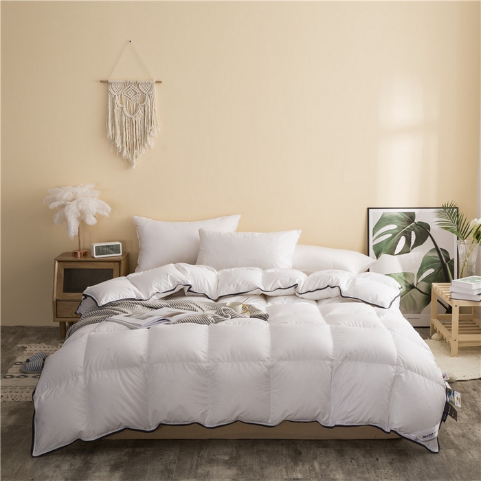 91家纺网 家纺一手货源 找家纺 （总）80全棉柔赛丝织带羽绒被壳自充绒半成品防钻绒毛被芯内胆布料厂家