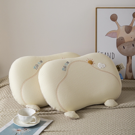 91家纺网 家纺一手货源 找家纺 麦肯锡 2024新款云朵记忆猫肚枕枕头枕芯 米黄