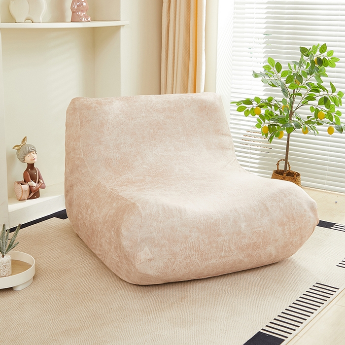 91家纺网 家纺一手货源 找家纺 2024新款防水皮革懒人沙发套 米驼色