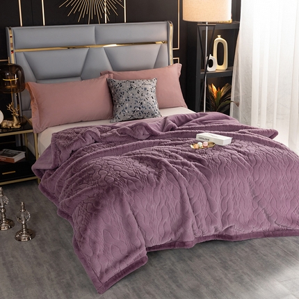 91家纺网 家纺一手货源 找家纺 (总)2025丹兰拉舍尔毛毯仿皮草云毯双人大红婚庆毯子11斤