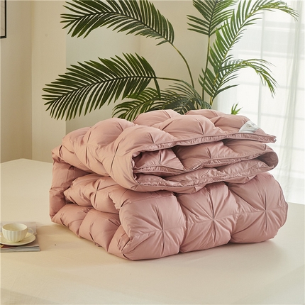 91家纺网 家纺一手货源 找家纺 （总）80支全棉贡缎叠花立体羽绒被被壳 鹅绒被自充绒半成品内胆芯被