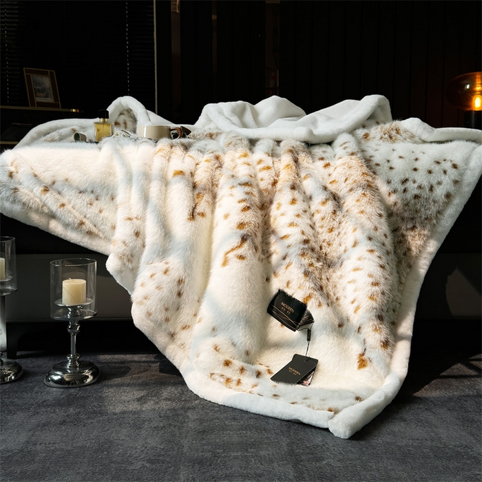 91家纺网 家纺一手货源 找家纺 凯轩毛毛毯毯子网销专供 2024新款仿皮草轻毛毛毯毯子-魅影系列 玛丽