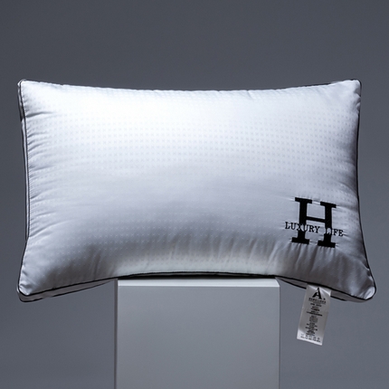 91家纺网 家纺一手货源 找家纺 （总）爱来伊 2024新款柔软舒适刺绣枕酒店枕立体羽丝绒枕头枕芯