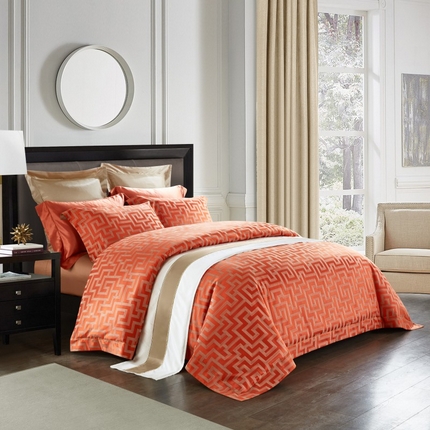 91家纺网 家纺一手货源 找家纺 （总）赫本真丝馆（珍丝纺） 2025新款100支色织棉大提花四件套