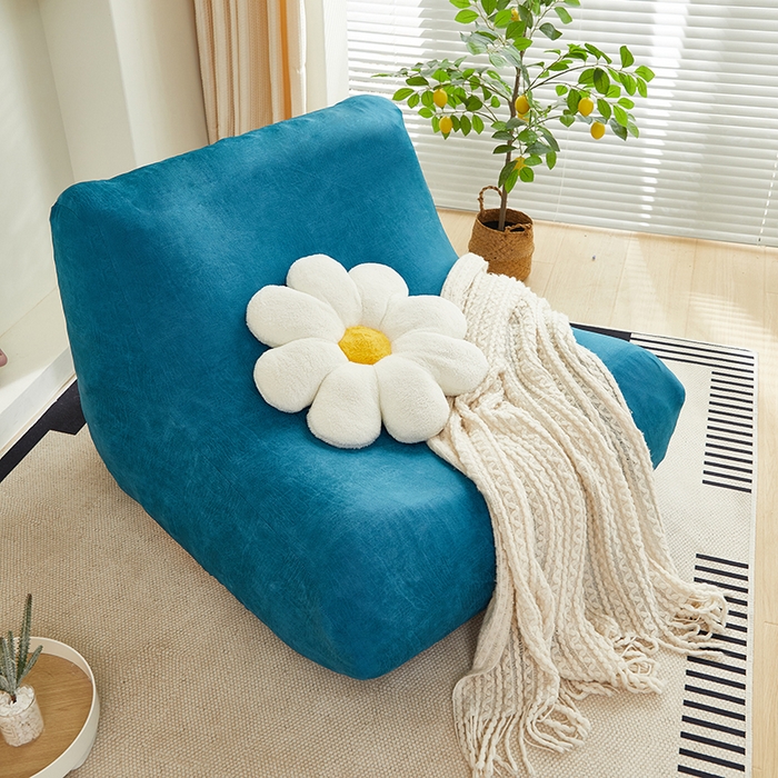 91家纺网 家纺一手货源 找家纺 2024新款防水皮革懒人沙发套 衫绿