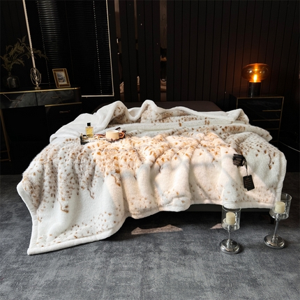凯轩毛毛毯毯子网销专供 2024新款仿皮草轻毛毛毯毯子-魅影系列 玛丽