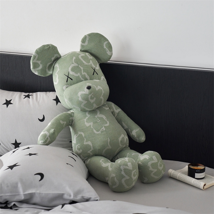 91家纺网 家纺一手货源 找家纺 安莱生活 2024秋冬新款小熊玩偶 小熊-绿