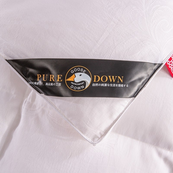 91家纺网 家纺一手货源 找家纺 （总）厂家100支全棉贡缎大提花双层鹅绒被壳 防钻绒羽绒被半成品内胆芯