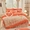 91家纺网 家纺一手货源 找家纺 2024新款加厚牛奶绒蕾丝刺绣床裙四件套-莫奈花园系列 莫奈花园-爱玛橙