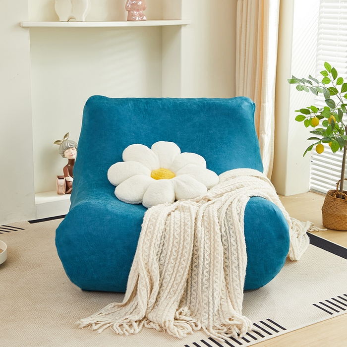 91家纺网 家纺一手货源 找家纺 2024新款防水皮革懒人沙发套 衫绿