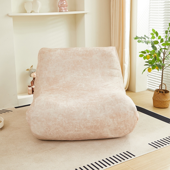 91家纺网 家纺一手货源 找家纺 2024新款防水皮革懒人沙发套 米驼色