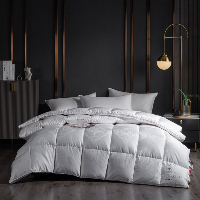 91家纺网 家纺一手货源 找家纺 （总）羽绒被壳木本提花自充绒被套半成品防钻毛高密内胆芯面料厂家批发