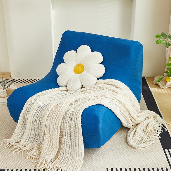 91家纺网 家纺一手货源 找家纺 2024新款防水皮革懒人沙发套 海蓝